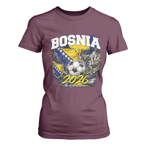 Bosnia Soccer Jersey Pride 2026 T Shirt For Women One Nation One Dream Heritage Football Sports Fan