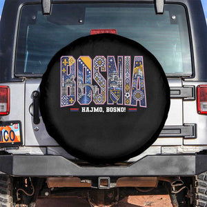 Lets Go Bosnia Heritage Hajmo Bosno Cultural Mosaic Pattern Spare Tire Cover Bosnia Herzegovina Map Soccer Lover Football Fan