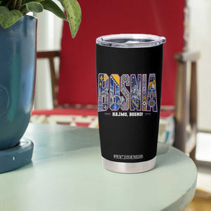 Lets Go Bosnia Heritage Hajmo Bosno Cultural Mosaic Pattern Tumbler Cup Bosnia Herzegovina Map Soccer Lover Football Fan