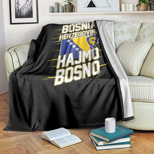 Lets Go Bosnia Herzegovina Hajmo Bosno Dragon Shield Throw Blanket Soccer Team Pride Football Fan Heritage