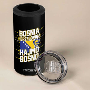 Lets Go Bosnia Herzegovina Hajmo Bosno Dragon Shield 4 in 1 Can Cooler Tumbler Soccer Team Pride Football Fan Heritage