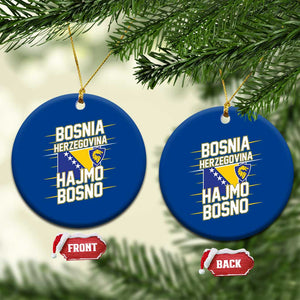 Lets Go Bosnia Herzegovina Hajmo Bosno Dragon Shield Ceramic Ornament Soccer Team Pride Football Fan Heritage