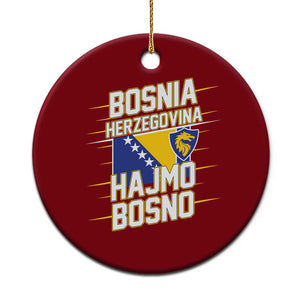 Lets Go Bosnia Herzegovina Hajmo Bosno Dragon Shield Ceramic Ornament Soccer Team Pride Football Fan Heritage