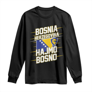 Lets Go Bosnia Herzegovina Hajmo Bosno Dragon Shield Long Sleeve Shirt Soccer Team Pride Football Fan Heritage TS02 Black Print Your Wear