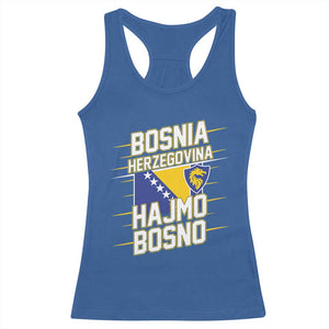 Lets Go Bosnia Herzegovina Hajmo Bosno Dragon Shield Racerback Tank Top Soccer Team Pride Football Fan Heritage TS02 Royal Blue Print Your Wear
