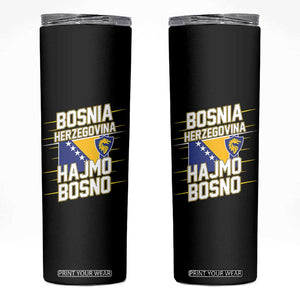 Lets Go Bosnia Herzegovina Hajmo Bosno Dragon Shield Skinny Tumbler Soccer Team Pride Football Fan Heritage