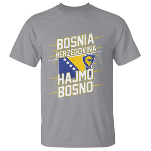 Lets Go Bosnia Herzegovina Hajmo Bosno Dragon Shield T Shirt Soccer Team Pride Football Fan Heritage TS02 Sport Gray Print Your Wear