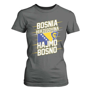 Lets Go Bosnia Herzegovina Hajmo Bosno Dragon Shield T Shirt For Women Soccer Team Pride Football Fan Heritage TS02 Dark Heather Print Your Wear