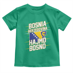 Lets Go Bosnia Herzegovina Hajmo Bosno Dragon Shield Toddler T Shirt Soccer Team Pride Football Fan Heritage TS02 Irish Green Print Your Wear