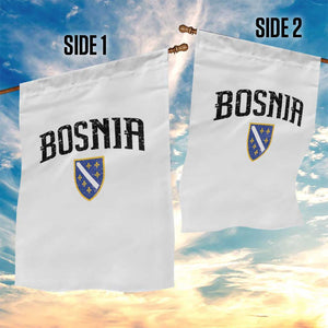 Vintage Bosnia Coat of Arms Minimalist Garden Flag Golden Lily Heritage Shield Graphic
