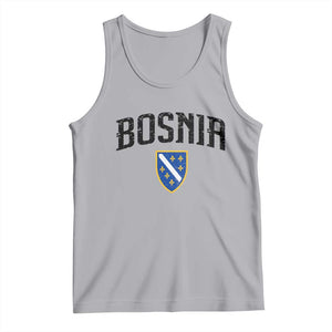Vintage Bosnia Coat of Arms Minimalist Tank Top Golden Lily Heritage Shield Graphic TS02 Athletic Heather Print Your Wear