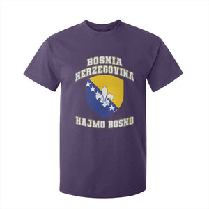 Hajmo Bosno Lets Go Bosnia Herzegovina Flag T Shirt For Kid Golden Lily Soccer Football Fan Athletic Graphic TS02 Purple Print Your Wear