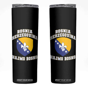 Hajmo Bosno Lets Go Bosnia Herzegovina Flag Skinny Tumbler Golden Lily Soccer Football Fan Athletic Graphic