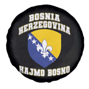 Hajmo Bosno Lets Go Bosnia Herzegovina Flag Spare Tire Cover Golden Lily Soccer Football Fan Athletic Graphic