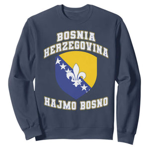 Hajmo Bosno Lets Go Bosnia Herzegovina Flag Sweatshirt Golden Lily Soccer Football Fan Athletic Graphic