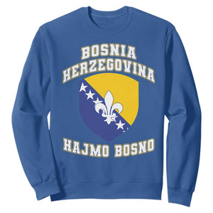 Hajmo Bosno Lets Go Bosnia Herzegovina Flag Sweatshirt Golden Lily Soccer Football Fan Athletic Graphic
