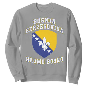 Hajmo Bosno Lets Go Bosnia Herzegovina Flag Sweatshirt Golden Lily Soccer Football Fan Athletic Graphic