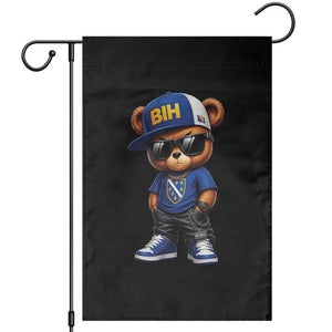 BIH Bosnia Teddy Bear Graphic Garden Flag Golden Lily Heritage Urban Streetwear Style