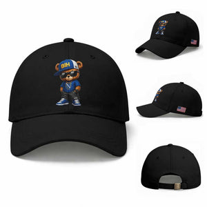 BIH Bosnia Teddy Bear Graphic Baseball Cap Golden Lily Heritage Urban Streetwear Style