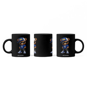 BIH Bosnia Teddy Bear Graphic Coffee Mug Golden Lily Heritage Urban Streetwear Style