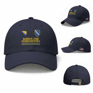 Bosnia Herzegovina Soccer Jersey Style Baseball Cap Country Map Heritage Football Fan