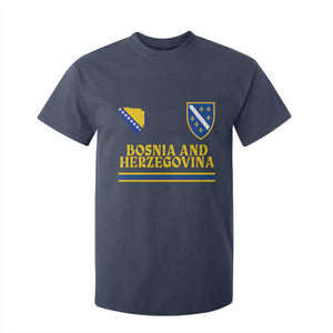 Bosnia Herzegovina Soccer Jersey Style T Shirt For Kid Country Map Heritage Football Fan TS02 Navy Print Your Wear