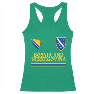Bosnia Herzegovina Soccer Jersey Style Racerback Tank Top Country Map Heritage Football Fan TS02 Irish Green Print Your Wear