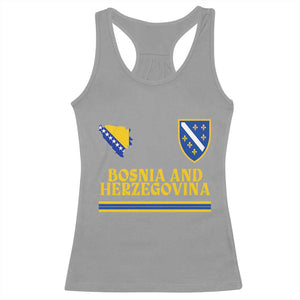 Bosnia Herzegovina Soccer Jersey Style Racerback Tank Top Country Map Heritage Football Fan TS02 Sport Gray Print Your Wear