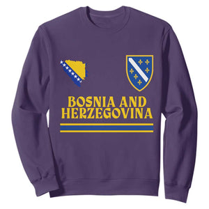 Bosnia Herzegovina Soccer Jersey Style Sweatshirt Country Map Heritage Football Fan