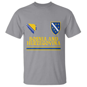 Bosnia Herzegovina Soccer Jersey Style T Shirt Country Map Heritage Football Fan TS02 Sport Gray Print Your Wear