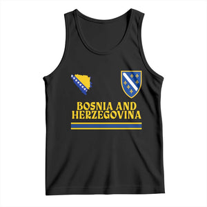 Bosnia Herzegovina Soccer Jersey Style Tank Top Country Map Heritage Football Fan TS02 Black Print Your Wear
