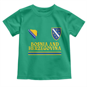 Bosnia Herzegovina Soccer Jersey Style Toddler T Shirt Country Map Heritage Football Fan TS02 Irish Green Print Your Wear