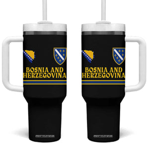 Bosnia Herzegovina Soccer Jersey Style Tumbler With Handle Country Map Heritage Football Fan