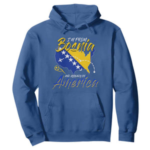 From Bosnia and Already in America Hoodie Bosnian Soccer Fan Travel Bosnia Herzegovina Pride TS02 Royal Blue Print Your Wear