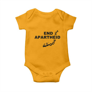 End Apartheid Human Rights Baby Onesie Broken Chain Social Justice Activist