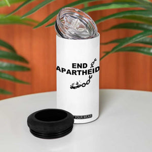 End Apartheid Human Rights 4 in 1 Can Cooler Tumbler Broken Chain Social Justice Activist