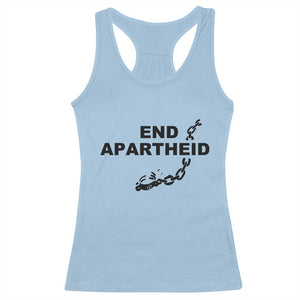 End Apartheid Human Rights Racerback Tank Top Broken Chain Social Justice Activist