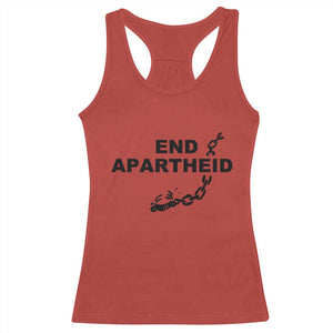 End Apartheid Human Rights Racerback Tank Top Broken Chain Social Justice Activist
