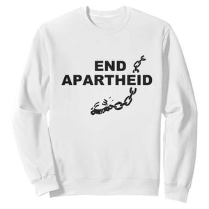 End Apartheid Human Rights Sweatshirt Broken Chain Social Justice Activist