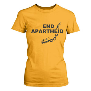 End Apartheid Human Rights T Shirt For Women Broken Chain Social Justice Activist