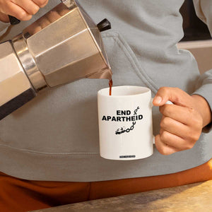 End Apartheid Human Rights Coffee Mug Broken Chain Social Justice Activist