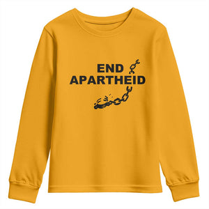 End Apartheid Human Rights Youth Sweatshirt Broken Chain Social Justice Activist