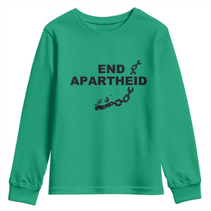 End Apartheid Human Rights Youth Sweatshirt Broken Chain Social Justice Activist