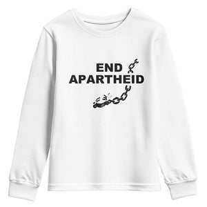 End Apartheid Human Rights Youth Sweatshirt Broken Chain Social Justice Activist