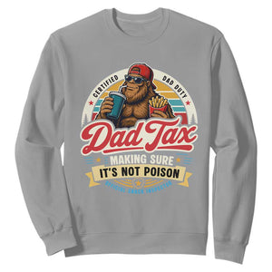 Funny Dad Tax Certified Dad Duty Bigfoot Sweatshirt Vintage Sasquatch Official Snack Inspector