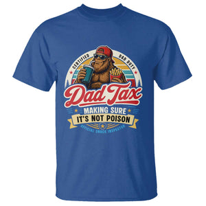 Funny Dad Tax Certified Dad Duty Bigfoot T Shirt Vintage Sasquatch Official Snack Inspector