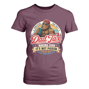 Funny Dad Tax Certified Dad Duty Bigfoot T Shirt For Women Vintage Sasquatch Official Snack Inspector