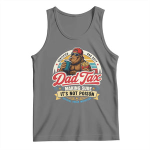 Funny Dad Tax Certified Dad Duty Bigfoot Tank Top Vintage Sasquatch Official Snack Inspector