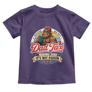 Funny Dad Tax Certified Dad Duty Bigfoot Toddler T Shirt Vintage Sasquatch Official Snack Inspector