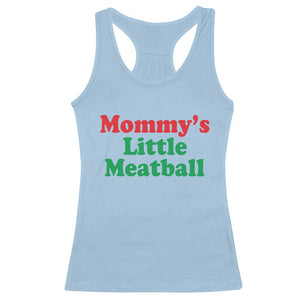 Mommy's Little Meatball Racerback Tank Top Funny Italian Family Baby Humor TS02 Light Blue Print Your Wear